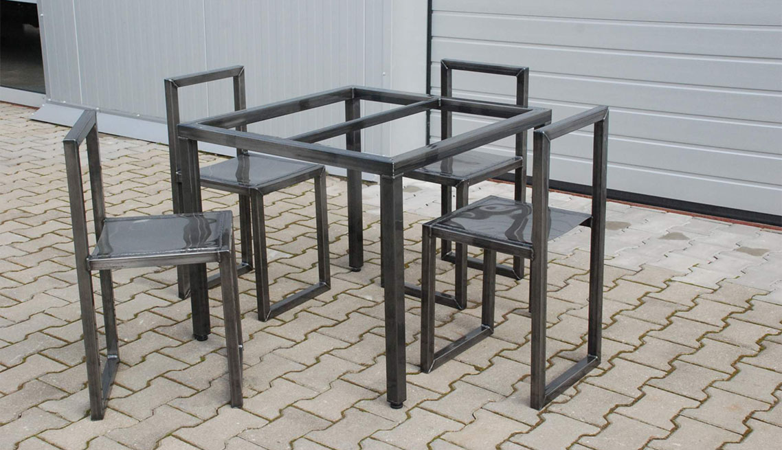 Steel furniture elements