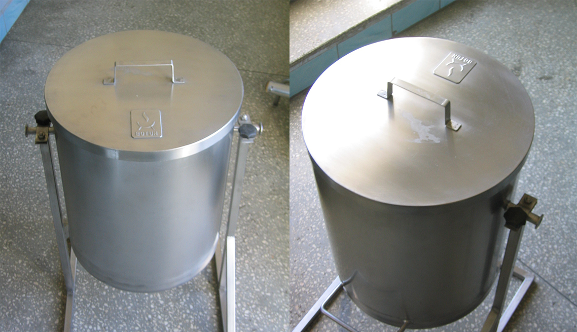 Custom made grill pot