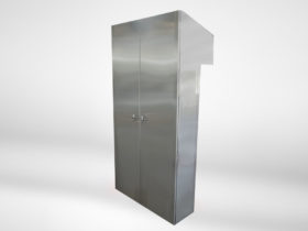 Mounting plate equipped closet made from galvanized steel