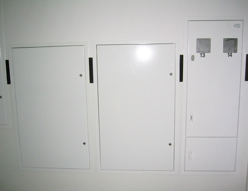 Door for use in sanitary facilities